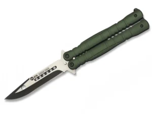 Nóż motylek K25 02130 Balisong Green – nierdzewna – 230 mm – SHARPI