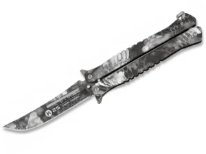 Nóż motylek K25 02142 Balisong Black Phyton – nierdzewna – 227 mm – SHARPI