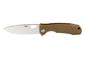 Nóż Honey Badger Flipper D2 Large Tan – D2 - 57-61 HRC – 208 mm – SHARPI