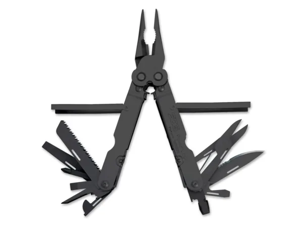 Multitool SOG PowerLock EOD Black Bardzo solidne i wszechstronne narzędzie wielofunkcyjne. Wysoka jakość wykonania i bogate wyposażenie sprawiają, że SOG PowerLock EOD jest idealnym wielofunkcyjnym narzędziem do prawie wszystkich zadań. Innowacyjna osłona uchwytu zapewnia wygodną obsługę i optymalne przenoszenie mocy. Matowa powierzchnia „Powerlock EOD” jest niewrażliwa na zabrudzenia i wygodna w trzymaniu. Dostawa obejmuje nylonową kaburę.