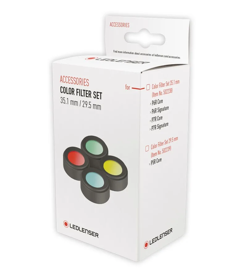 Ledlenser zestaw filtrów 35,1 mm 1 Ledlenser zestaw filtrów 35,1 mm – Akcesoria – SHARPI