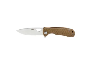 Nóż Honey Badger Flipper D2 Small Tan – D2 - 57-61 HRC – 166 mm – SHARPI