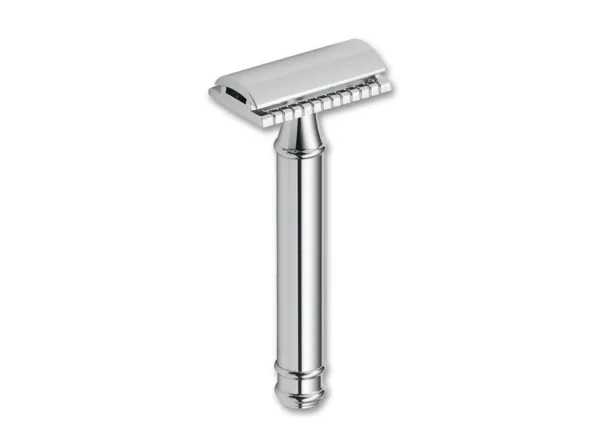 Maszynka Böker Solingen Classic Boker Razor Slicer Classic II to tradycyjna maszynka do golenia o klasycznym designie z zamkniętym grzebieniem i dyskretnym logo na spodzie. Całkowicie metalowa konstrukcja chromowana.