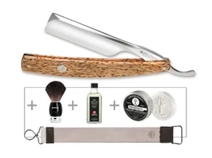 Zestaw Böker Solingen The Celebrated Maserbirke S – stal węglowa – Kędzierzawe drewno brzozowe – SHARPI