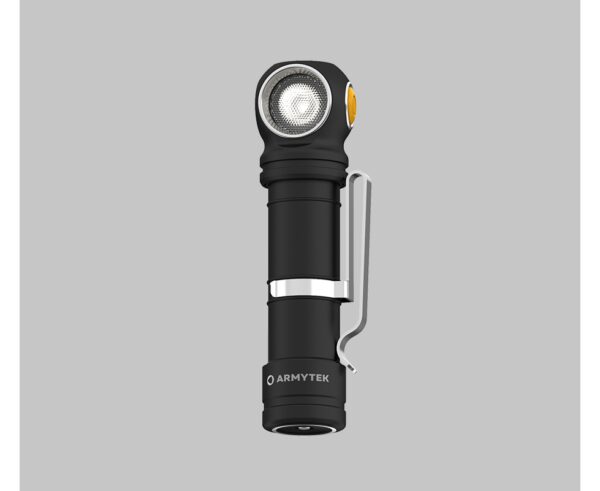 Latarka Armytek Wizard C2 Pro Max Magnet USB White FLAGOWY MODEL LATARKI WIELOFUNKCYJNEJ — JAŚNIEJSZY NIŻ KIEDYKOLWIEKWizard C2 Pro Max to najnowszy model z poszukiwanej na całym świecie, wielofunkcyjnej linii Armytek Wizard. Nie tylko jasne, oszałamiające 4000 lumenów strumienia świetlnego.Szerokie światło zalewające jest idealne zarówno do pracy z bliska, jak i na dużych powierzchniach. Nadaje się do prac usługowych i przemysłowych, zajęć na świeżym powietrzu, sportu.Ważnymi zaletami Wizard C2 Pro Max są szerokie kąty świecenia 110°: 150° i jeszcze płynniejsze przejście pomiędzy oświetleniem centralnym i bocznym. W połączeniu z wydłużonym czasem pracy, dzięki akumulatorowi 21700 Li-Ion o dużej pojemności, funkcje te zapewniają maksymalny komfort użytkowania. Szybkie ładowanie indukcyjne USB pozwala naładować latarkę w zaledwie 5 godzin i 20 minut.Dzięki dołączonemu do zestawu adapterowi latarka działa również na zwykłym zasilaczu 18650. Zaczep na czoło, klips i magnes w tylnej pokrywie zapewniają kilka opcji mocowania. Oryginalne mocowania na kask są przewidziane dla Wizard C2 Pro Max.WIZARD C2 PRO MAX — MULTI-LATARKA 3 W 1LATARKA CZOŁOWAŁatwa obsługa jedną ręką, niezawodny uchwyt na czołoJednoczęściowa obudowa bez długich przewodów, awaryjnych gumowych złączek czy zbędnych elementówLatarkę można łatwo zainstalować, wyjąć i obrócić w uchwycie o 180°Gumowy pierścień z szybkozłączką zapewnia dodatkowe mocowanieLATARKA DO CODZIENNEGO UŻYTKUKompaktowaWygodny przycisk bocznySpecjalne anodowanie na mat bez mocnego grawerowaniaSilny wbudowany magnes i niezawodny zdejmowany stalowy klipsZALETY LATARKI WIZARD C2 PRO MAX NOWEJ GENERACJINowy układ optyczny i obiektyw TIR: przepuszcza więcej lumenów, zapewnia wygodną szeroką wiązkę z bocznym oświetleniem 150°.Maksymalna wydajność diody: szeroka dioda nowej generacji zapewnia lepszą moc światła i imponującą jasność 4000 lumenów.Nowa konstrukcja głowicy: lepsze odprowadzanie ciepła i jaśniejsze światło z większą liczbą lumenów.Powiększony przycisk boczny: aciskanie jest delikatniejsze i wygodniejsze.Unowocześniona elektronika i oprogramowanie układowe: wydłużony czas pracy i zwiększona jasność.Proste sterowanie domyślne: łatwe w użyciu po wyjęciu z pudełka (6 trybów), możliwość przełączenia na profesjonalne zaawansowane sterowanie z 10 trybami.Ulepszone sprężyny: zastosowanie nowych sprężyn w celu lepszej ochrony akumulatora i sterownika oraz zwiększenia wydajności operacyjnej.Stylowa obudowa: matowe anodowanie, elegancki design, branding w nowym stylu korporacyjnym.Szybka magnetyczna ładowarka: ołączony akumulator 21700 Li-Ion 5000 mAh ładuje się w możliwie najkrótszym czasie (5 godz 20 min).ZALETY LATAREK Z SERII WIZARD- Pro Max Elektronika nowej generacji zapewnia imponującą moc światła 4000 lumenów. Stała jasność nawet w niskich temperaturach i nie w pełni naładowanym akumulatorze.- Pro Wielokolorowe wskazanie temperatury, poziomu i stanu naładowania z możliwością wyłączenia.- Wygodna szeroka wiązka z całkowicie przeprojektowanego układu optycznego, obiektyw TIR chroniony przed zarysowaniami przez hartowane szkło antyrefleksyjne.- Innowacyjna technologia pozwala na zastosowanie dowolnego akumulatora Li-Ion 21700 lub 18650 o prądzie wyładowczym 15A i zapewnia pełną ochronę przed zwarciami nawet w przypadku kontaktu portu magnetycznego z metalowymi przedmiotami.- Aktywna ochrona przed przegrzaniem powyżej +58 °С w czasie rzeczywistym.- Pełna ochrona przed wodą, brudem i kurzem zgodnie ze standardem IP68 — latarka działa dalej nawet na głębokości 10 metrów. Wytrzymuje upadki z wysokości do 10 metrów.- Niezawodny i wodoodporny port magnetyczny.- Pełna gwarancja 10 lat.Akumulator 21700 Li-Ion (5000 mAh) w zestawie.Do sprawnego działania latarki zalecamy korzystać z firmowych akumulatorów 21700 Li-Ion. Dodatkowo wraz z adapterem można stosować akumulatory 18650 Li-Ion o długości nie większej niż 70 mm o średnicy do 18.7 mm i dopuszczalnym prądzie rozładowania co najmniej 15A.W zestawie:- latarka,- akumulator Li-Ion 21700  5000mAh,- adapter do akumulatorów typu 18650,- magnetyczna ładowarka,- opaska czołowa,- klips,- 2 zapasowe pierścienie uszczelniające,- instrukcja obsługi.