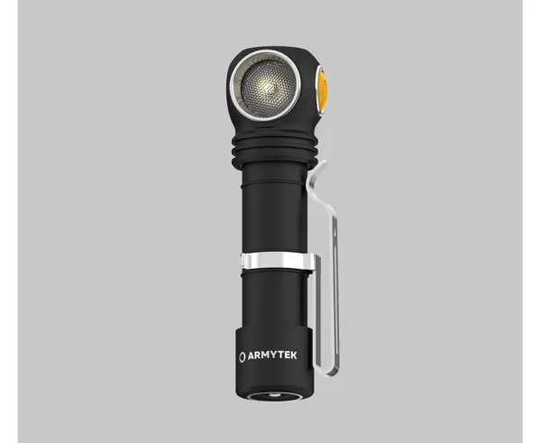 Latarka Armytek Wizard C2 Pro Magnet USB Warm 3w1 LEGENDARNA LATARKA WIELOFUNKCYJNA JEST TERAZ JESZCZE JAŚNIEJSZA, BARDZIEJ NIEZAWODNA I WYGODNIEJSZAWizard C2 Pro — pierwsza latarka wielofunkcyjna w zaktualizowanej linii Armytek.Idealne rozwiązanie dla osób poszukujących mocnej wielofunkcyjnej latarki do stałego zawodowego i codziennego użytku.Ten model wyróżnia się niesamowitą jasnością do 2330 lumenów i zasięgiem światła do 129 metrów. Ładuje się z dowolnego źródła zasilania USB za pomocą magnetycznego kabla USB. Potężny magnes w tylnej obudowie umożliwia przymocowanie latarki do dowolnej metalowej powierzchni.W zestawie wygodna opaska do mocowania na czole oraz klips do przypięcia do ubrania lub plecaka. Wizard C2 Pro jest kompatybilny z mocowaniem do kasku AHM-02 i nadaje się do prac budowlanych.WIZARD C2 PRO — LATARKA WIELOFUNKCYJNA 3 W 1LATARKA CZOŁOWAProsta obsługa jedną ręką, niezawodny uchwyt do mocowania głowie do bieganiaSolidna obudowa bez długich przewodów, zawodnych łącz gumowych i dodatkowych blokadLatarkę można łatwo zamontować, łatwo zdjąć, a po zamocowaniu możemy ją przesuwać aż o 180°Szybko zdejmowany gumowy pierścień zapewnia dodatkowe mocowanieNA KAŻDY DZIEŃKompaktowa obudowaWygodny przycisk bocznySpecjalna matowa anodowana powłoka bez ostrych żłobieńSilny wbudowany magnes i niezawodny stalowy klipsStałe światło bez migotaniaBĘDZIESZ ZASKOCZONY NOWYMI FUNKCJAMI WIZARD C2 PROInnowacyjny system optyczny: przepuszcza więcej światła, zapewnia większy zakres wiązki z wygodnym szerokim światłem.Maksymalna wydajność diody: osiągnęliśmy imponujące 2500 lumenów zamiast 1800 lm w Wizard v3 Pro.Nowa obudowa: zoptymalizowana konstrukcja głowicy dla lepszego odprowadzania ciepła i jasnego światła z dużą ilością lumenów.Zwiększony przycisk boczny: bardziej miękkie i wygodniejsze naciskanie.Zaktualizowana elektronika i oprogramowanie układowe: wydłużone godziny pracy i zwiększona jasność.Prosta kontrola domyślna: łatwa w użyciu od razu po wyjęciu z pudełka, możliwość przejścia na profesjonalne rozszerzone sterowanie z 12 trybami.System podwójnych sprężyn: niezawodny kontakt baterii ze sterownikiem w celu dodatkowej ochrony przed uszkodzeniem podczas upadku.Nowe ładowanie magnetyczne: latarka ładuje się 2 razy szybciej (3 godz 40 min).ZALETY LATAREK Z SERII WIZARD- Pro Potężna elektronika zapewnia imponujący strumień świetlny 2330 lumenów i rekordowe 200 dni pracy w trybie Świetlika.- Pro Wielokolorowy wyświetlacz wysokiej temperatury i stanu baterii, który działa przez 25 lat, pomaga znaleźć latarkę w ciemności.- Wygodna szeroka wiązka optyki TIR, chronionej przed zadrapaniami dzięki zastosowaniu szkła hartowanego z rozjaśniającą powłoką.- Innowacyjna technologia pozwala na wykorzystanie dowolnych baterii 18650 Li-Ion i zapewnia pełną ochronę przed zwarciem nawet w przypadku kontaktu portu magnetycznego z metalowymi przedmiotami.- Aktywna ochrona przed przegrzaniem powyżej 58 °С w czasie rzeczywistym i ostrzeżenie o niskim poziomie naładowania baterii.- Pełna ochrona przed wodą, brudem i kurzem — latarka nadal działa nawet na głębokości 10 metrów.- Niezawodny i wodoodporny port magnetyczny.- Pełna gwarancja 10 lat.W zestawie bateria 18650 (3500 mAh).Do stabilnej pracy latarki zalecamy korzystać z firmowych akumulatorów 18650 Li-Ion bez płyty ochronnej lub akumulatorów z płytą ochronną, zapewniającą prąd rozładowania 10A.W zestawie:- latarka,- akumulator Li-Ion 18650 3500mAh,- magnetyczna ładowarka,- opaska czołowa,- klips,- 2 zapasowe pierścienie uszczelniające,- instrukcja obsługi.