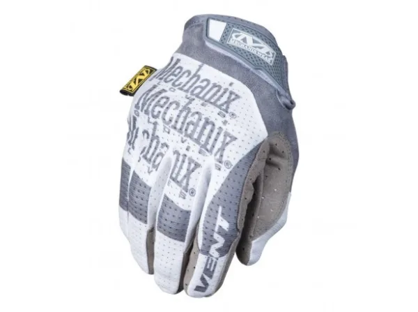 Rękawice Mechanix Specialty Vent WHITE XXL Specjalna rękawica Vent zapewnia dłoniom chłodzenie w upalne dni dzięki całkowicie wentylowanemu designowi. W pełni perforowana wewnętrzna część łączy się z oddychającą siateczkową górną częścią rękawicy, która cyrkuluje powietrze w całej rękawicy i zapewnia chłód i wygodę podczas pracy. Perforowana skóra syntetyczna wzmacnia obszary kciuka i palca wskazującego, zapewniając dodatkową trwałość podczas używania narzędzi ręcznych. Niskoprofilowe zapięcie na nadgarstek zapewnia idealne dopasowanie do nadgarstka, a panel z mikropolaru służy jako wygodne miejsce do usuwania potu spadającego z czoła. Najważniejsze funkcje i elementy rękawicy:Lekka siateczka eliminuje gromadzenie się ciepłaPerforowane wzmocnienie kciuka oraz palca wskazującegoNiskoprofilowe zapięcie na rzep z gumy termoplastycznej (TPR) zapewnia bezpieczne dopasowanie do nadgarstkaMikropolar służacy do przecierania potu z czołaW pełni perforowana dłoń pozwala na maksymalny przepływ powietrzaSpełnia normę EN388 - 3131XPrzeznaczenie: praca w czasie upałów, wielofunkcyjne, konserwacja i naprawa, obsługa sprzętu, dom i ogródMożna prać w pralceWłaściwości: Spełnia normę EN388 - 3131X Deklaracja zgodności CE do pobrania tutaj(ang.)