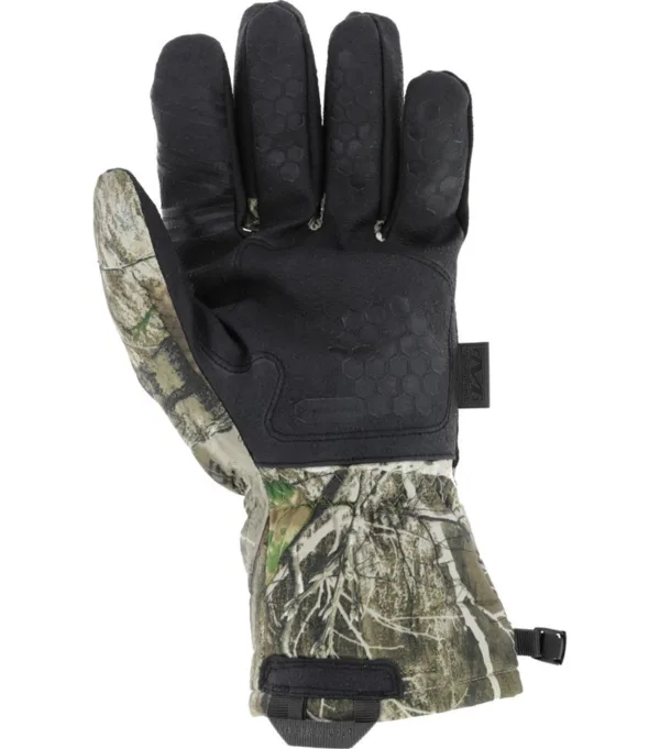 Rękawice Mechanix SUB20 REALTREE EDGE r.XL Zimowe rękawice Mechanix Wear SUB20 są wyposażone w kamuflaż Realtree Edge™ i izolację 3M 100g Thinsulate™, które zapewniają ukrycie i zatrzymanie ciepła w trakcie pracy lub polowania. Wprowadzona została również wodoodporna bariera w postaci membrany Hipora, najcześciej wykorzystywana wodoodporna membrana w rękawicach. Najważniejsze funkcje i elementy rękawicy: Wydłużony mankiet wystarczająco smukły, aby zmieścić się pod kurtką Wzór kamuflażu Realtree Edge™ pozwala wtopić się w teren Izolacja 100g 3M Thinsulate™ zapewnia ciepło w najbardziej ekstremalnych warunkach Wodoodporna membrana Hipora zapewnia izolację, jednocześnie zapewniając trwałą i elastyczną barierę ochronną Wielowarstwowa gumowana konstrukcja dłoni zapewnia wodoodporność w miejscu kontaktu z mokrymi narzędziami lub bronią Wytłoczona konstrukcja palca spustowego łagodzi zbijanie się, aby zwiększyć zręczność tam, gdzie ma to znaczenie Antypoślizgowy silikonowy nadruk Padlock™ poprawia przyczepność w terenie Wytrzymała skóra syntetyczna obsługująca ekrany dotykowe Wyściółka HotHands® wewnątrz rękawicy ogrzewa dłonie Zdejmowany klips sprężynowy utrzymuje twoje rękawiczki razem. Dzięki cząsteczkom węgla w strukturze materiału, można bez problemu obsługiwać ekrany dotykowe.