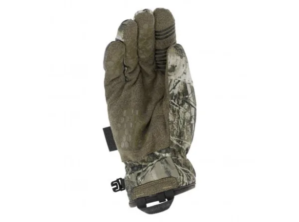 Rękawice Mechanix SUB40 REALTREE EDGE r.L Zimowe rękawice Mechanix Wear SUB40 są wyposażone w kamuflaż Realtree Edge™ i izolację 3M 40g Thinsulate™, które zapewniają ukrycie i zatrzymanie ciepła w trakcie pracy lub polowania. Wprowadzona została również wodoodporna bariera w postaci membrany. Najważniejsze funkcje i elementy rękawicy: Elastyczne mankiety ułatwiające zakładanie i zdejmowanie rękawic Wzór kamuflażu Realtree Edge™ pozwala wtopić się w teren Izolacja 40g 3M Thinsulate™ skutecznie zatrzymuje ciepło i utrzymuje ręce ciepłe Elastyczna wodoodporna membrana na całej powierzchni Odporne na ścieranie wzmocnienia kciuka do podnoszenia ciężkich przedmiotów Ergonomiczna konstrukcja palca spustowego zapewnia precyzję i kontrolę Antypoślizgowy silikonowy nadruk Padlock™ poprawia przyczepność w terenie Wytrzymała skóra syntetyczna obsługująca ekrany dotykowe Wyściółka dłoni z pianki o grubości 3 mm zapewnia wygodę i ulgę podczas ciągnięcia sprzętu w terenie Zdejmowany klips sprężynowy utrzymuje twoje rękawiczki razem Karta produktu do pobrania tutaj (ang.) Dzięki cząsteczkom węgla w strukturze materiału, można bez problemu obsługiwać ekrany dotykowe