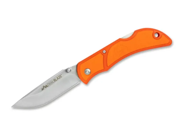 Nóż Outdoor Edge TrailBlaze 3.3 blister The Outdoor Edge TrailBlaze 3.3 is a handy EDC pocket knife with 8Cr13MoV blade. It is opened by thumb stud and locked by a sturdy backlock. The orange nylon handle is equipped with non-slip TPR inserts and thus always lies securely in the hand even when wet. With lanyard hole and clip (tip-up/r).