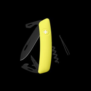 Scyzoryk SWIZA D03 ALLBLACK Żółty 95 mm – Noże EDC – SHARPI