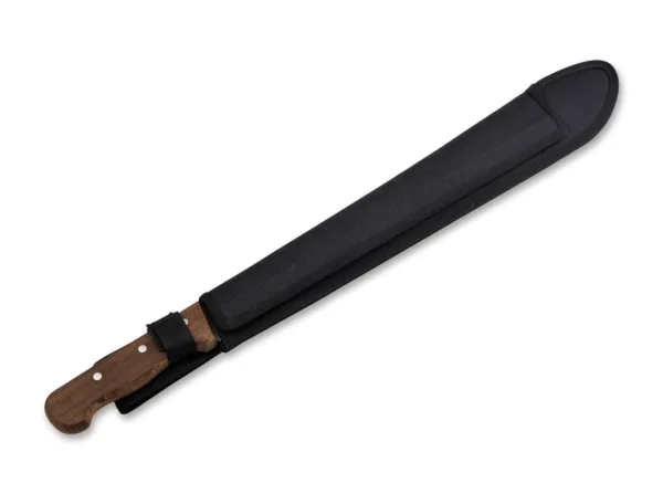 Nóż Magnum Heavy Duty Machete Big Kiedy codzienność kapie jak deszcz, czyste powietrze zalewa ciało przygodą, a szelest lasu napełnia duszę ciszą, kolejne przeżycie natury jest już bardzo blisko. Aby wycieczka na wieś była idealna, Boker ma imponującą maczetę dla entuzjastycznych bushcraftów i miłośników przyrody z maczetą Magnum Havy Duty Big. Masywne ostrze 420 ma czarną powłokę, która nadaje ostrzu stałemu taktyczny charakter. Ciężka konstrukcja maczety umożliwia niemęczącą pracę, dzięki czemu zadania takie jak rąbanie lub cięcie są łatwe. Ergonomiczny uchwyt wykonany z drewna wenge z trzema ozdobnymi nitami zapewnia pewny chwyt. W zestawie dopasowana nylonowa pochwa.