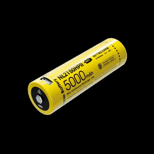 Akumulator Nitecore NL2150HPR 21702 3.6V 5000mAh Akumulator Li-Ion Nitecore 21702 3.6V 5000mAh z portem ładowania (BRAK przewodu ładowania w zestawie). Pasuje m.in. do latarek E4K.Specyfikacja:typ: NL2150HPRpojemność: 5000mAhwoltaż: 3.6Vciągły prąd rozładowania: max. 15Aport ładowania: USB-Cdługość: 77.2 +/- 0.3mmśrednica: 21.7 +/- 0.3mm