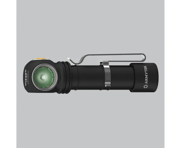 Latarka Armytek Wizard C2 WG Magnet USB White LATARKA MULTI Z BIAŁYM I ZIELONYM ŚWIATŁEM — JESZCZE WIĘCEJ FUNKCJI DO CODZIENNEGO I PROFESJONALNEGO UŻYTKUCztery diody LED, dwa kolory światła, jedna latarka. Wizard C2 WG to wielofunkcyjne główne lub dodatkowe źródło światła dla każdego rodzaju działalności.Dzięki dodatkowemu zielonemu wyjściu model jest optymalny do zachowania noktowizora podczas przełączania między włączaniem i wyłączaniem światła: w namiocie kempingowym, do czytania map podczas nawigacji w terenie, podczas przygotowywania sprzętu wędkarskiego lub podczas organizowania zasadzki na polowaniu, jak również w użytku profesjonalnym.Podobnie jak czerwona, zielona jest wydajna podczas mgły i innych warunków ograniczonej widoczności oraz wygodna do długotrwałego stosowania. Światło zielone ma jednak ważną zaletę: zapewnia większą wyrazistość linii i bardziej szczegółowe wyświetlanie obiektów, pozwala na rozróżnianie kolorów. Jest prawie niewidoczny z boku, nie jest też postrzegany jako zagrożenie przez zwierzęta i ptaki, co jest szczególnie przydatne podczas obserwacji dzikiej przyrody czy polowań. Korzystanie z Wizard C2 WG w trybie zielonego światła nie przyciąga uciążliwych owadów.Latarka posiada kilka opcji instalacji. Silny magnes w tylnej nakładce umożliwia przymocowanie latarki do dowolnej metalowej powierzchni. W zestawie wygodne mocowanie na głowę oraz stalowy klips do przymocowania do ubrania lub plecaka. Wizard C2 WG jest również kompatybilny z opcjonalnym uchwytem rowerowym ABM-01, a także z uchwytem do kasku AHM-02.WIZARD C2 WG — MULTI-LATARKA 3 W 1LATARKA CZOŁOWAŁatwa obsługa jedną ręką, niezawodny uchwyt na czołoJednoczęściowa obudowa bez długich przewodów, awaryjnych gumowych złączek czy zbędnych elementówLatarkę można łatwo zainstalować, wyjąć i obrócić w uchwycie o 180°Gumowy pierścień z szybkozłączką zapewnia dodatkowe mocowanieLATARKA DO CODZIENNEGO UŻYTKUKompaktowaWygodny przycisk bocznySpecjalne anodowanie na mat bez mocnego grawerowaniaSilny wbudowany magnes i niezawodny zdejmowany stalowy klipsLATARKA DO WYKORZYSTANIA W SPORCIEKorpus wykonany z wytrzymałego i lekkiego aluminium lotniczegoPoprawiona odporność na wstrząsy, stałe światło bez migotaniaWiele wariantów montażu, opcjonalne akcesoria do montażu na sprzęcie sportowymZALETY LATARKI MULTI Z DODATKOWYM ZIELONYM ŚWIATŁEM4 diody LED: niesamowita wiązka zielonego światła do 400 lumenów i białego światła do 1100 lumenów dzięki 2 diodom LED na każdy kolor.Zielone światło jest prawie niewidoczne dla zwierząt, ryb i owadów, wygodne do widzenia w nocy.5 trybów jasności dla każdego koloru, łatwa obsługa za pomocą jednego przycisku i dwukrotnego kliknięcia do przełączania między światłem białym i zielonym.CHARAKTERYSTYKA WIZARDA C2 WGNowy system optyczny i soczewka TIR: przepuszcza więcej lumenów, zapewnia większy zasięg wiązki z wygodnym szerokim rozsyłem.Maksymalna wydajność LED: imponująca jak na model z dwoma rodzajami jasności światła 1100 lumenów dla światła białego i 400 lumenów dla światła zielonego.Przemyślana konstrukcja głowicy: nowa konstrukcja zapewniająca lepsze odprowadzanie ciepła.Duży przycisk boczny: miękkie i wygodne naciśnięcie.Prosta obsługa za pomocą jednego przycisku: kliknij dwukrotnie, aby przełączyć między światłem białym i zielonym, naciśnięcie i przytrzymanie przełącza tryby wybranego koloru światła.Stylowa obudowa: matowe anodowanie, lakoniczny styl, korporacyjny branding.Szybka ładowarka magnetyczna: dołączona bateria 18650 Li-Ion 3200 mAh ładuje się w 3 h 20 min.PRZEMYŚLANY ZESTAW AKCESORIÓW- OpaskaWygodne mocowanie na głowę z dwoma miękkimi gumkami, lekkim uchwytem wykonanym z materiału kompozytowego i silikonowym pierścieniem do dodatkowego mocowania. Opaski pewnie trzymają latarkę, nie obcierają skóry i nie pozostawiają śladów. Latarkę montuje się jednym ruchem, wielkość mocowania jest regulowana.- KlipsUmożliwia wygodny mocowanie w kieszeni, do paska, uchwytów molle czy plecaka.- MagnesPotężny magnes wbudowany w nasadkę tylną umożliwia przymocowanie do dowolnej metalowej powierzchni.ZALETY LATAREK Z SERII WIZARD- Wygodna szeroka wiązka z całkowicie przeprojektowanego układu optycznego, obiektyw TIR chroniony przed zarysowaniami przez hartowane szkło antyrefleksyjne.- Innowacyjna technologia pozwala na użycie dowolnych akumulatorów 18650 Li-Ion i zapewnia pełną ochronę przed zwarciami nawet w przypadku kontaktu portu magnetycznego z metalowymi przedmiotami.- Aktywna ochrona przed przegrzaniem powyżej +58 °С w czasie rzeczywistym i ostrzeżenie o niskim poziomie naładowania baterii.- Pełna ochrona przed wodą, brudem i kurzem zgodnie ze standardem IP68 — latarka działa dalej nawet na głębokości 10 metrów. Wytrzymuje upadki z wysokości do 10 metrów.- Niezawodny i wodoodporny port magnetyczny.- Pełna gwarancja 10 lat.- Akumulator 18650 Li-Ion (3200 mAh) w zestawie.Zestaw zawiera:- latarkę Wizard C2 WG- alumulator Li-Ion 18650 3200mAh- magnetyczny przewód ładowania- opaska na głowę- klips- 2 zapasowe o-ringi- instrukcja