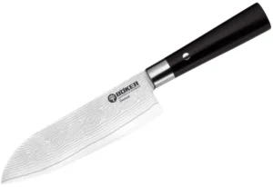 Nóż Santoku Böker Damast Black – damasceńska (37 warstw) – 252 mm – SHARPI
