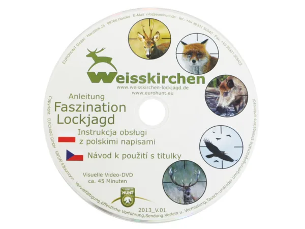 Weisskirchen - zestaw 4 wabików na lisy Kompletny zestaw na polowanie na lisy. Zestaw zawiera wysokojakościowe, filcowe etui, flet na lisy, wabik na szczek lisa(do naśladowania szczekania lisa lub lisicy), wabik na zające (kniazienia zająca) i gwizdek naśladujący pisk mysi. Prezentacja wabika EH-510526 przez Klausa Weisskirchen Prezentacja wabika EH-510520 przez Klausa Weisskirchen Prezentacja wabika EH-510530 przez Klausa Weisskirchen Prezentacja wabika 2 EH-510530 przez Klausa Weisskirchen Prezentacja wszystkich wabików Weisskirchen