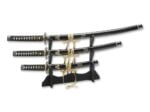 Zestaw 3 mieczy Magnum HATTORI HANZO – stal węglowa – 4 mm – SHARPI