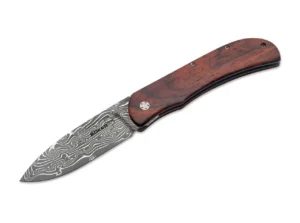 Nóż Böker Plus Exskelibur 1 Cocobolo Damascus – damasceńska (37 warstw) – 205 mm – SHARPI