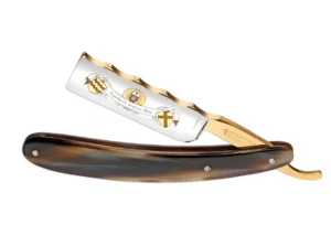 Brzytwa Böker Graf Engelbert II 7/8" Square Point – węglowa – róg – SHARPI