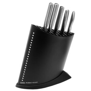 Komplet 5 noży w czarnym bloku GKB-52CB | Global – Global – do obierania – SHARPI