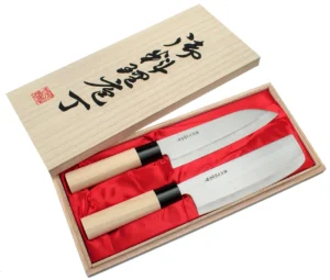 Satake Megumi Zestaw nóż Santoku + Nakiri – 90 – Satake – SHARPI