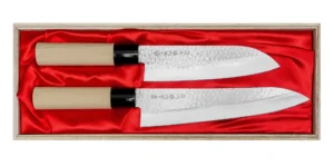 Satake Magaroku Saku Zestaw 2 noży Szefa + Santoku – 103 – Satake – SHARPI