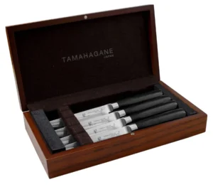 Tamahagane San Black VG-5 Zestaw 4 noży do steków – 87g – Tamahagane – SHARPI