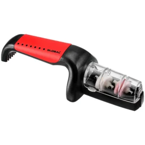 Global Ceramiczna ostrzałka wodna do noży czerwono-czarna – Global – SHARPI