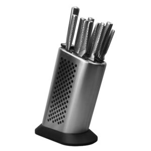 Global Zestaw noży w gładkim bloku w kropki 11 częściowy – Global – do obierania – SHARPI