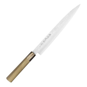 Hideo Kitaoka Aogami#2 Satin Damascus Nóż Yanagiba 24 cm – 136 – Hideo Kitaoka – SHARPI