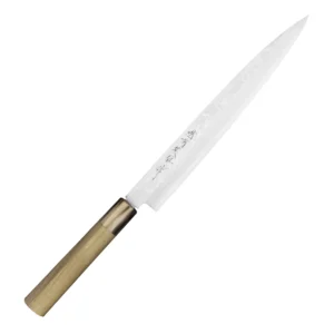 Hideo Kitaoka Aogami#2 Satin Damascus Nóż Yanagiba 24 cm – 136 – Hideo Kitaoka – SHARPI