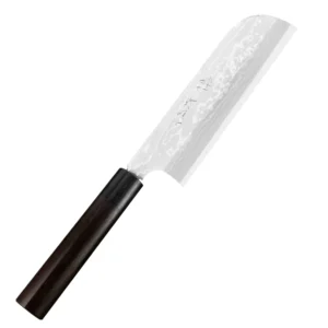 Hideo Kitaoka Shirogami Satin Damascus Nóż Kamagata Usuba 18cm – 162 – Hideo Kitaoka – SHARPI