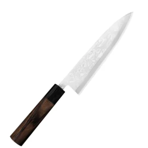 Hideo Kitaoka Shirogami Satin Damascus Nóż Miroshi Deba 21cm – 307 – Hideo Kitaoka – SHARPI