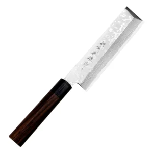 Hideo Kitaoka Shirogami Satin Damascus Nóż Usuba 16,5cm – 120 – Hideo Kitaoka – SHARPI