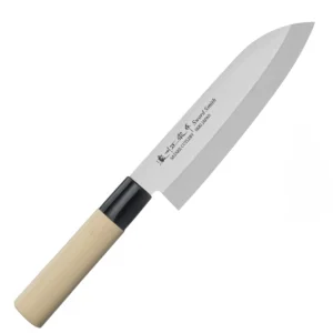 Satake MV Natural Nóż Santoku 17 cm – Santoku2 – SHARPI