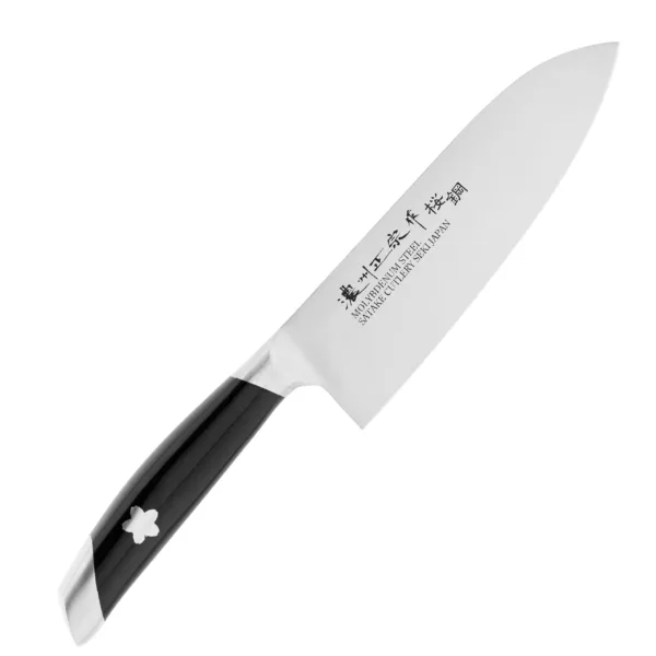 Satake Sakura Nóż Santoku 18 cm Satake Sakura Nóż Santoku 18 cm
Wszechstronny japoński nóż kuchenny, przeznaczony do krojenia warzyw, owoców, mięsa i ryb. Szeroka klinga ułatwia przenoszenie pokrojonych produktów do salaterki lub na patelnię i przydaje się też do rozgniatania czosnku. Wysoko umieszczona rękojeść zapobiega uderzaniu kłykciami o deskę. Dzięki sporym gabarytom nóż doskonale się nadaje do krojenia dużych owoców i warzyw, takich jak arbuz, cukinia czy kapusta.
Dane techniczne:
Ostrze - stal molibdenowo-wanadowaRękojeść - tworzywo absTwardość - 56-58 HRCDługość całkowita - 28,8 cmDługość ostrza - 18,0 cmSzerokość klingi - 4,6 cmGrubość klingi - 1,7 mmSposób ostrzenia - szlif dwustronny symetrycznyWaga - ok. 172 g