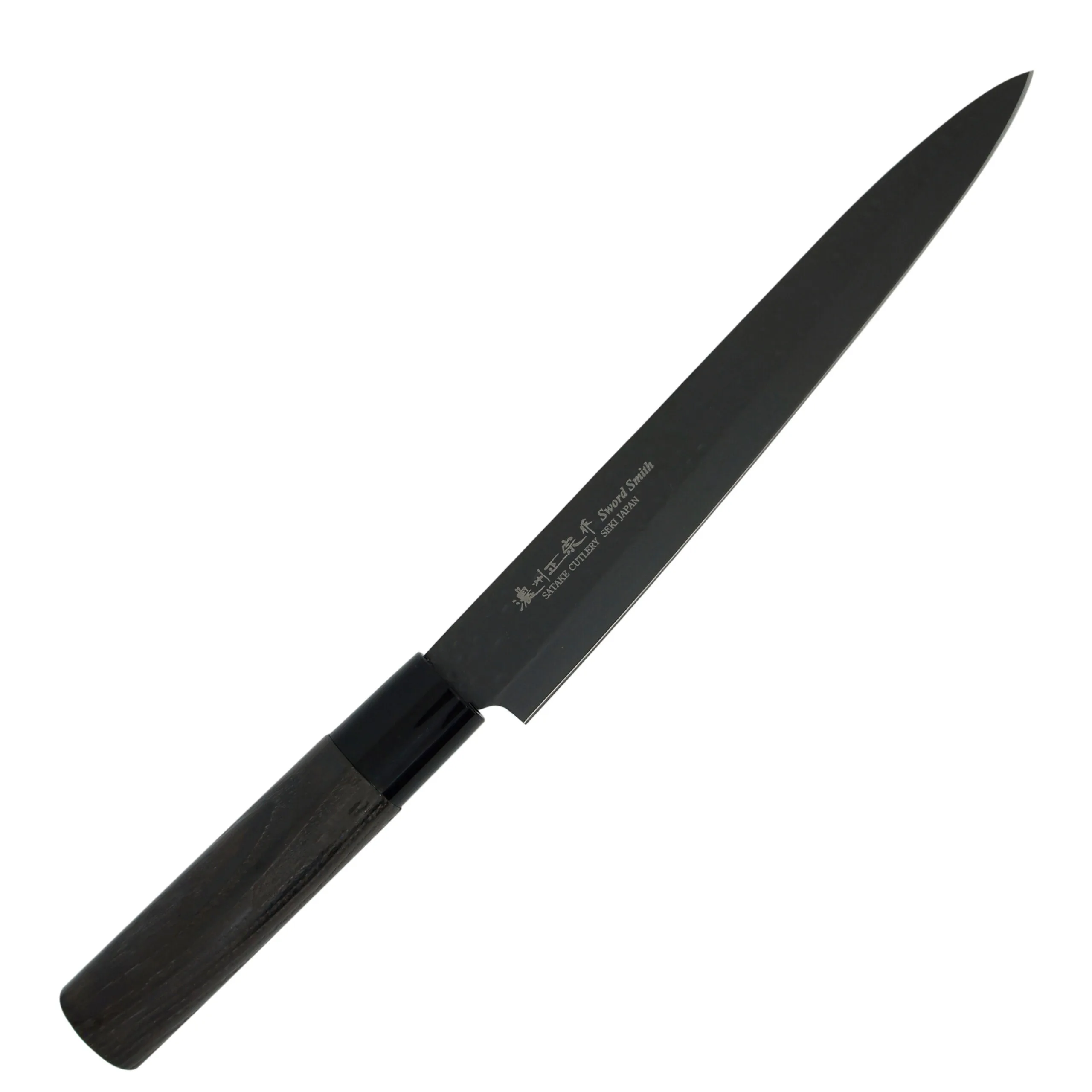 Satake Tsuhime Black Nóż Sashimi 21 cm 1 Satake Tsuhime Black Nóż Sashimi 21 cm – Sashimi / do precyzyjnego filetowania ryb i mięsa – SHARPI
