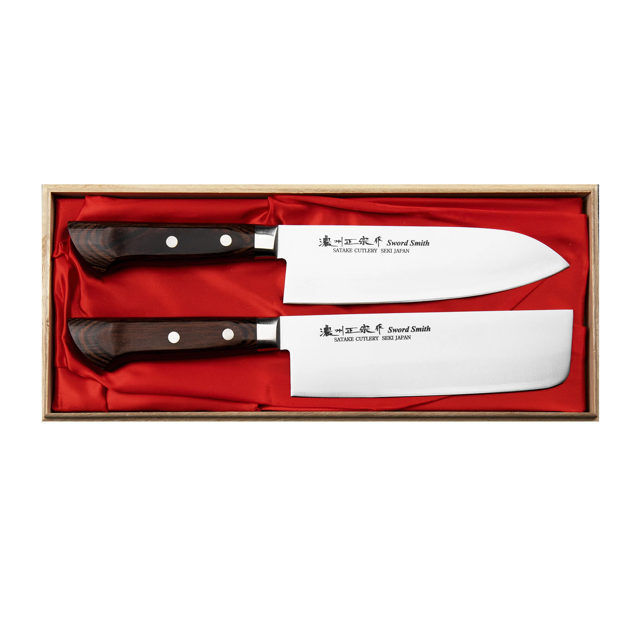 Satake Unique Shirogami#2 Zestaw Nóż Santoku + Nakiri 1 Satake Unique Shirogami#2 Zestaw Nóż Santoku + Nakiri – 173 – Satake – SHARPI