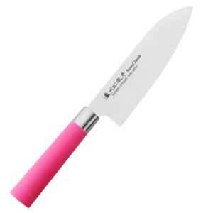 Satake Macaron Pink Nóż Santoku 17 cm – 106 – Satake – SHARPI