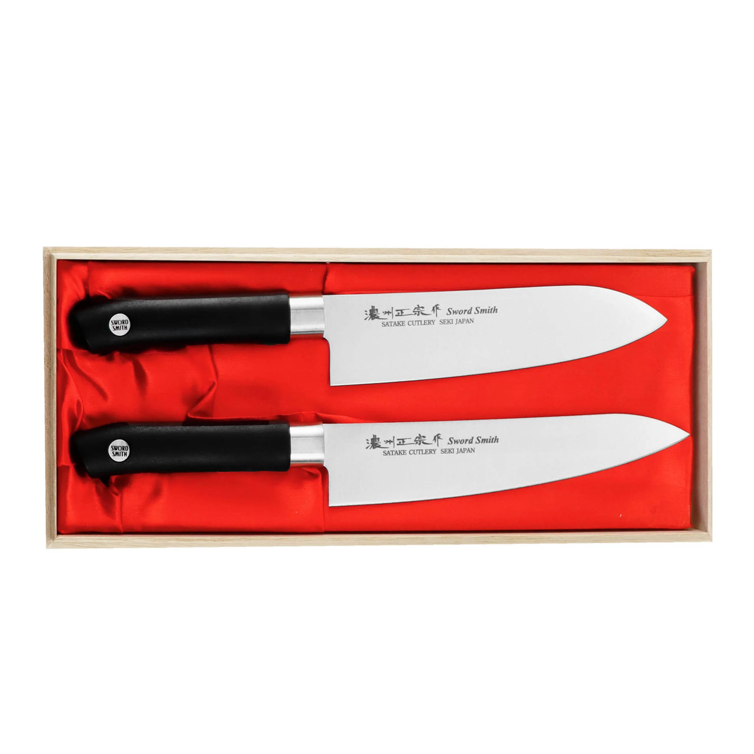 Satake Sword Smith Zestaw Nóż Szefa + Santoku 1 Satake Sword Smith Zestaw Nóż Szefa + Santoku – 103 – Satake – SHARPI