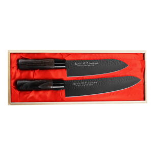 Satake Tsuhime Black Zestaw Nóż Szefa + Santoku – Santoku2 / Szefa / nr.1 w Twojej kuchni – SHARPI