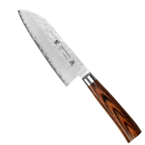 Tamahagane Tsubame Brown VG-5 Nóż Santoku 12cm – 108 – Tamahagane – SHARPI