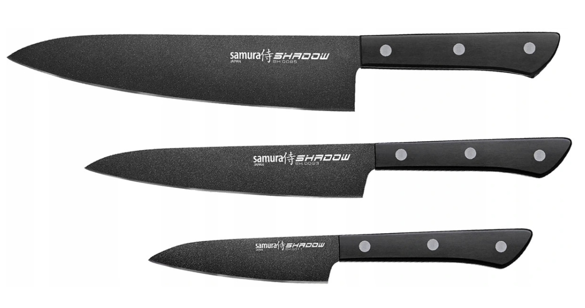 Samura Shadow Zestaw 3 Noży - Nóż Szefa, Utility i Paring 18 02b37c184d448080fad54a17c232 Ostrzałki do noży - Noże - SHARPI -