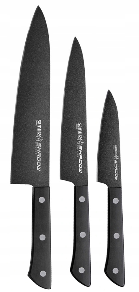 Samura Shadow Zestaw 3 Noży - Nóż Szefa, Utility i Paring 17 0400280641a6896d4bde4277bf21 Ostrzałki do noży - Noże - SHARPI -