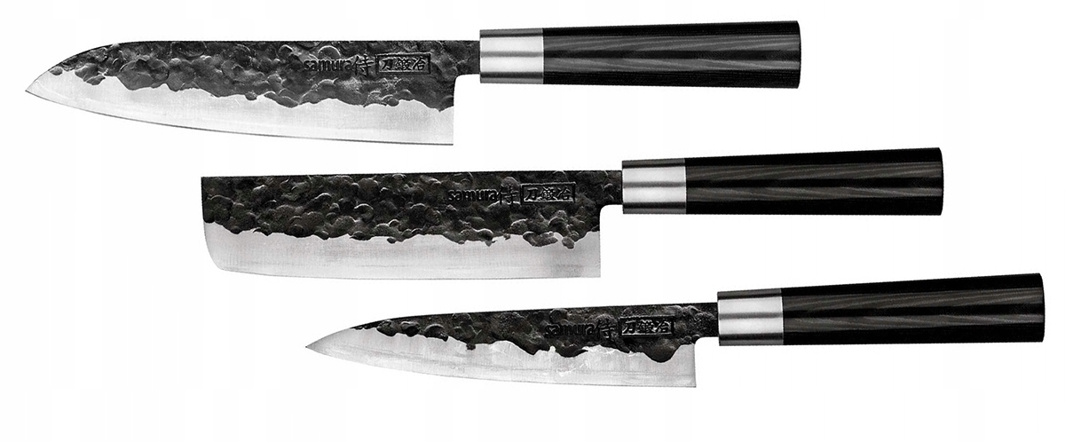 Samura Blacksmith Zestaw 3 Noży Kuchennych, uniwersalny Zestaw 5 Samura Blacksmith Zestaw 3 Noży Kuchennych, uniwersalny Zestaw – Nowy – BLACKSMITH – SHARPI – zdjęcie 5