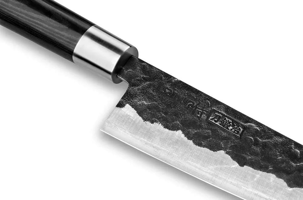 Nóż szefa kuchni Samura Santoku AUS-8 18 cm 8 Nóż szefa kuchni Samura Santoku AUS-8 18 cm – Nowy – Samura – SHARPI – zdjęcie 8
