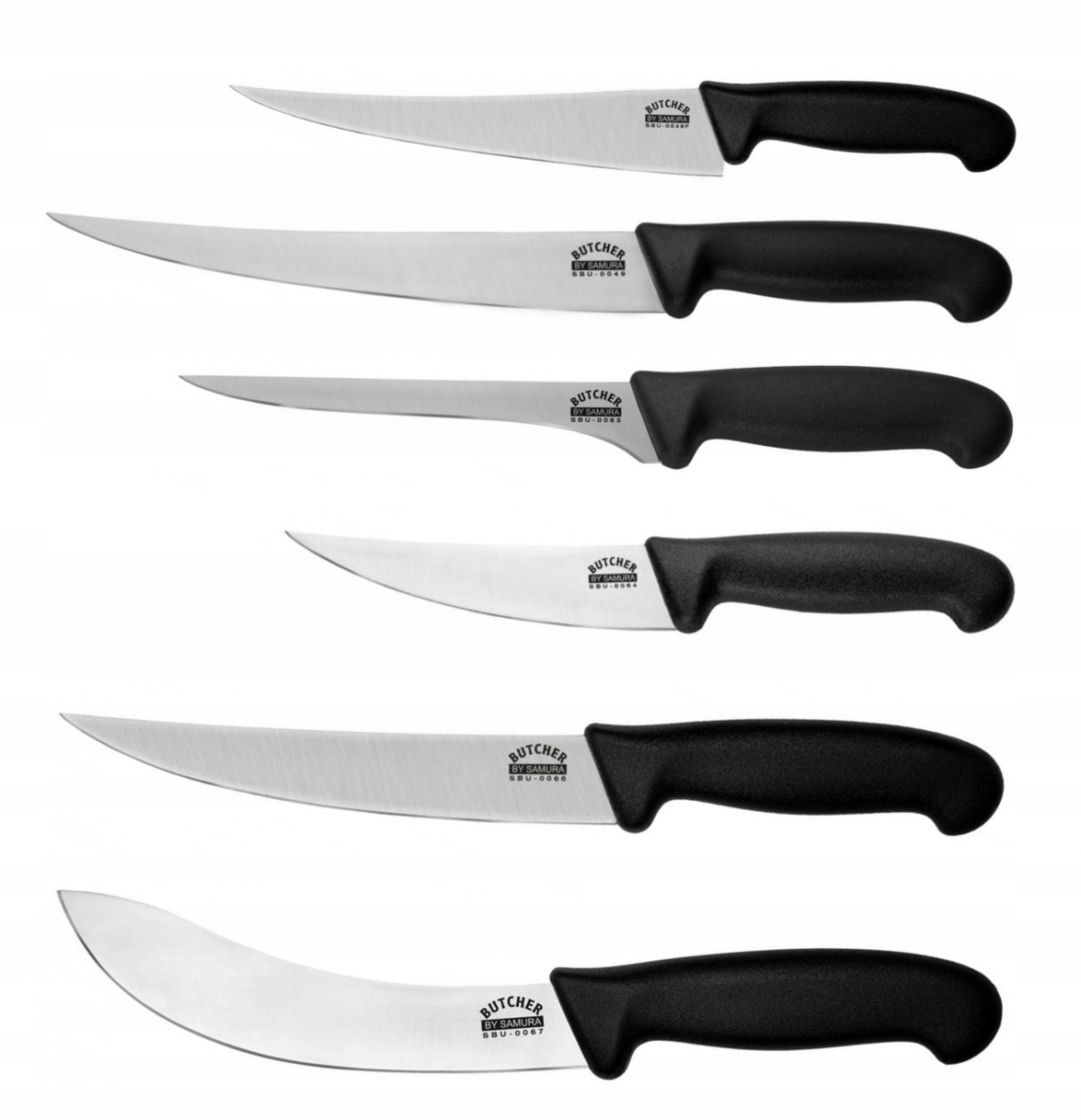 ZESTAW 6 NOŻY KUCHENNYCH RZEŹNICZYCH SAMURA BUTCHER Z TORBĄ MATERIAŁOWĄ 13 c412657746fba08af80c77d27a92