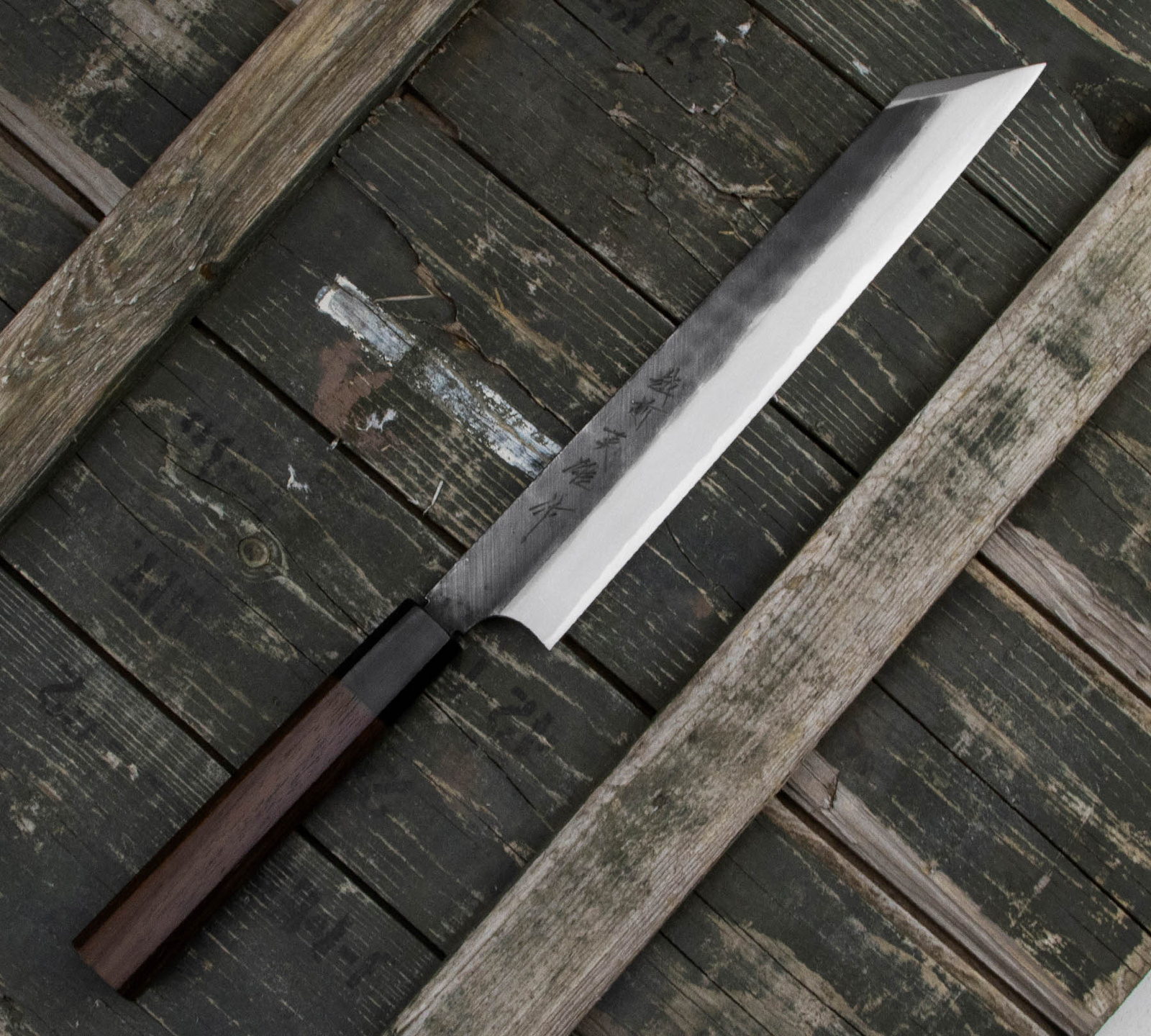 Hideo Kitaoka Shirogami Black Oktagon Nóż Kiritsuke 24cm 3 C-4016B