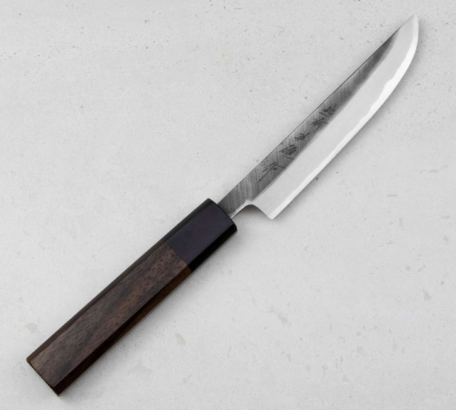 Hideo Kitaoka Shirogami Black Oktagon Nóż Matsuba 12cm 3 C-4027B