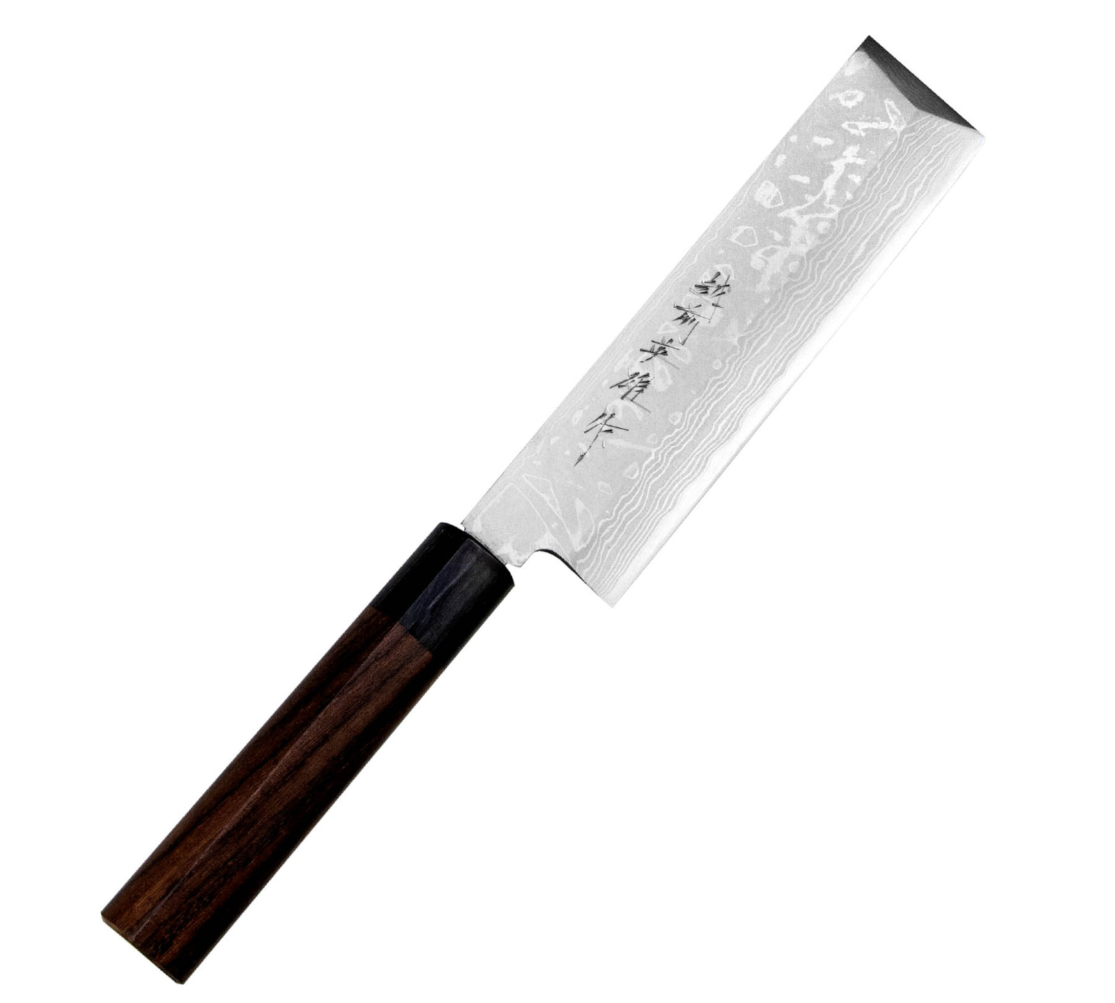 Hideo Kitaoka Shirogami Satin Damascus Nóż Usuba 16,5cm 2 Hideo Kitaoka Shirogami Satin Damascus Nóż Usuba 16